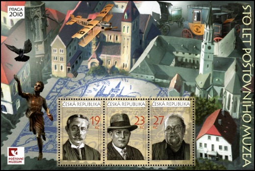 100 let Poštovního muzea - aršík 100 let Poštovního muzea - aršík