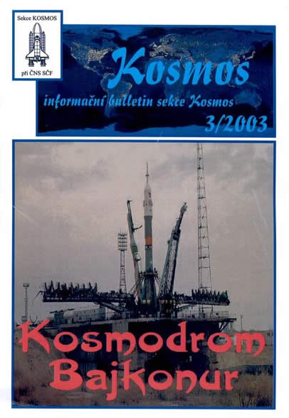 Úvodní stránka zpravodaje Kosmos