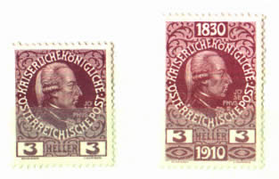 Rakouské známky s portrétem císaře Josefa II.