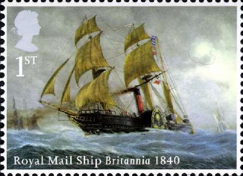 Charles Dickens a parník RMS Britannia Charles Dickens a parník RMS Britannia
