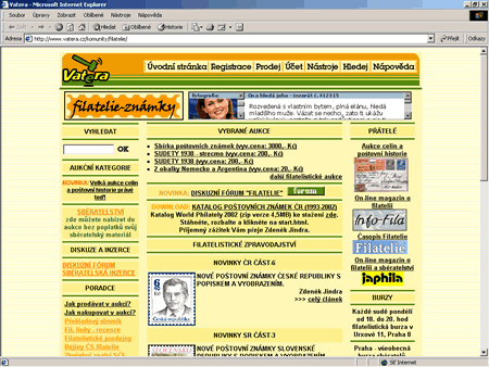 Filatelie a internet X. Filatelie a internet X.