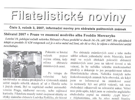 Filatelistické noviny 3/2007 Filatelistické noviny 3/2007