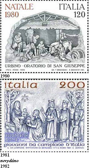 Italské vánoční známky 1970 – 2005 Italské vánoční známky 1970 – 2005