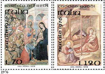Italské vánoční známky 1970 – 2005 Italské vánoční známky 1970 – 2005