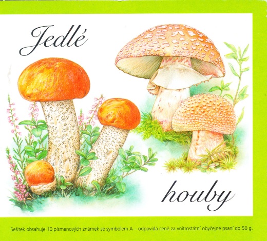 Jedlé houby - známkový sešitek Jedlé houby - známkový sešitek