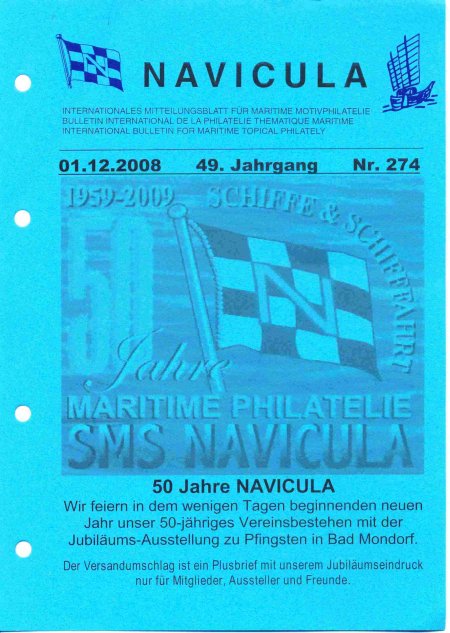 Jubileum mezinárodní námětové skupiny NAVICULA - Lodě – Lodní doprava Jubileum mezinárodní námětové skupiny NAVICULA - Lodě – Lodní doprava