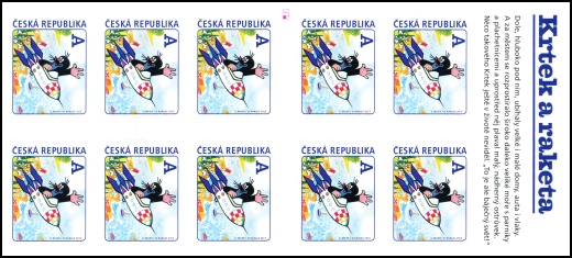Krtek a raketa - známkový sešitek Krtek a raketa - známkový sešitek