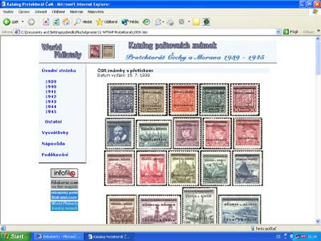 Novinka: CD-ROM World Philately 2005 - Protektorát Čechy a Morava (1939-1945) Novinka: CD-ROM World Philately 2005 - Protektorát Čechy a Morava (1939-1945)
