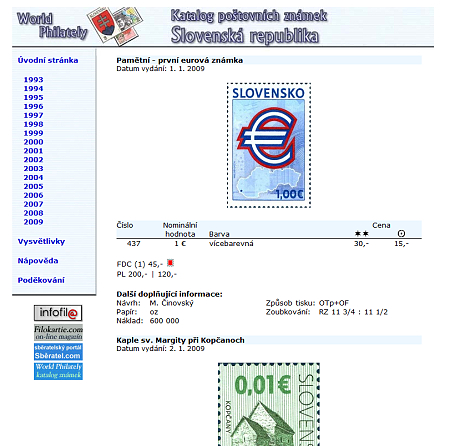 Novinka: Katalog poštovních známek - Slovenská republika (1993-2009) - World Philately 2010 Novinka: Katalog poštovních známek - Slovenská republika (1993-2009) - World Philately 2010