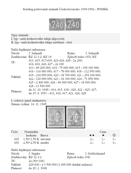 Právě vyšlo tiskem! Katalog poštovních známek - Československo 1945-1992- POMfila 2010 Právě vyšlo tiskem! Katalog poštovních známek - Československo 1945-1992- POMfila 2010