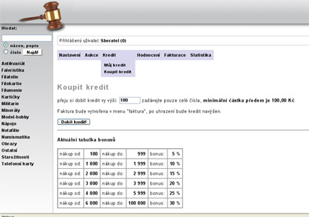 Přiklepni.cz - internetová sběratelská aukce spuštěna! Přiklepni.cz - internetová sběratelská aukce spuštěna!