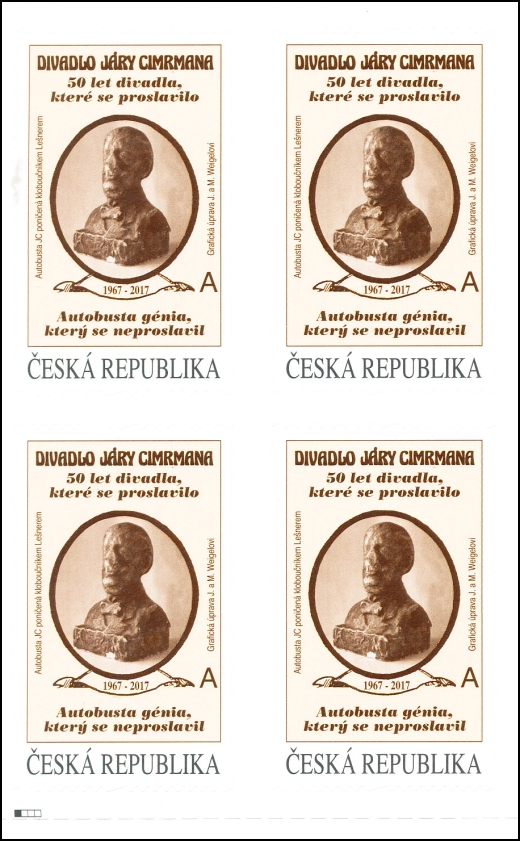 Půlstoletí s Cimrmanem - známkový sešitek Jára Cimrman Půlstoletí s Cimrmanem - známkový sešitek Jára Cimrman