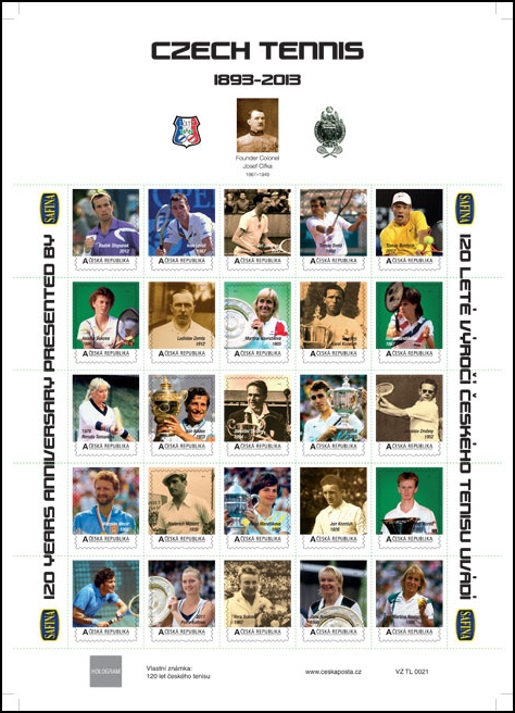 Tenisové legendy na poštovních známkách Tenisové legendy na poštovních známkách