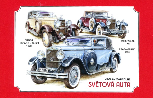 Václav Zapadlík - Světová auta - známkový sešitek Václav Zapadlík - Světová auta - známkový sešitek