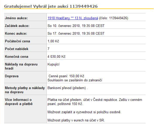 Známka za 4 tisíce Kč Známka za 4 tisíce Kč
