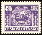 1. výročí Slovenského národního povstání - 4,50 K fialová