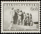 10. výročí osvobození Československa - pomník J. V. Stalina