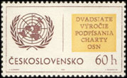 20. výročí založení OSN - znak OSN