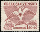 Československý Červený kříž  - 1,50+0,50 Kčs karmínová