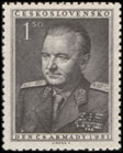 Den československé armády - K. Gottwald v uniformě