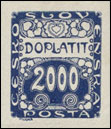 Doplatní - ornamentální kresba - 2000 h modrá