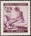 Německý červený kříž (2. vydání) - 1,20K+80h fialová