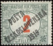 Pošta československá 1919 - Doplatní známky z let 1915 - 1918 - 2 f zelená