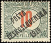 Pošta československá 1919 - Doplatní známky z let 1915 - 1918 - 10 f zelená
