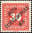 Pošta československá 1919 - Doplatní známky z roku 1916 - 30 h červená