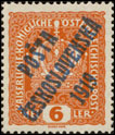 Pošta československá 1919 - Výplatní známky malého formátu z let 1916 - 1918 - 6 h oranžová