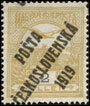 Pošta československá 1919 - Výplatní známky z let 1913 - 1916 - 2 f žlutá