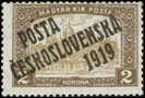 Pošta československá 1919 - Výplatní známky z roku 1917 - 2 K hnědá