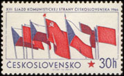 XIII. sjezd KSČ - vlajky