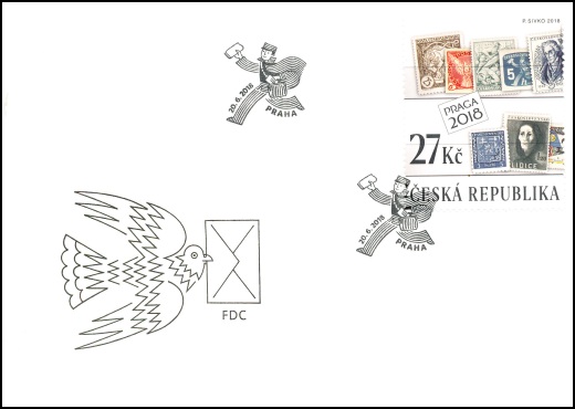 100 let československé poštovní známky - aršík 100 let československé poštovní známky - aršík