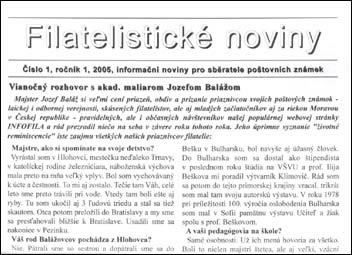 Filatelistické noviny 1/2005