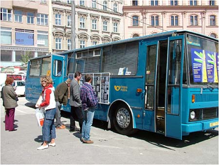 autopošta na nám. Svobody v centru města