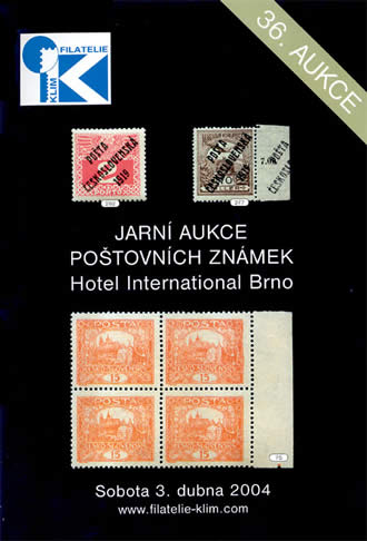 36. aukce Filatelie – Klim 36. aukce Filatelie – Klim