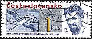 Památní známkou československé pošty s portrétem umělce