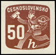 Československá novinová známka z roku 1945