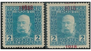 Bosna a Hercegovina: výpomocné vydání 1918 Bosna a Hercegovina: výpomocné vydání 1918