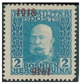 Bosna a Hercegovina: výpomocné vydání 1918 Bosna a Hercegovina: výpomocné vydání 1918