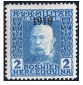 Bosna a Hercegovina: výpomocné vydání 1918 Bosna a Hercegovina: výpomocné vydání 1918
