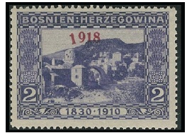 Bosna a Hercegovina: výpomocné vydání 1918 Bosna a Hercegovina: výpomocné vydání 1918