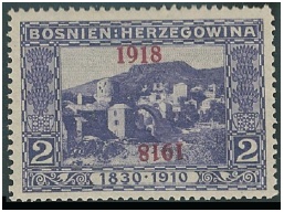Bosna a Hercegovina: výpomocné vydání 1918 Bosna a Hercegovina: výpomocné vydání 1918