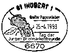 Krajník pižmový (C. sycophanta) na německém příležitostném razítku z r. 1993