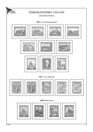 Československo 1918-1939 na albových listech A4 POMfila Československo 1918-1939 na albových listech A4 POMfila
