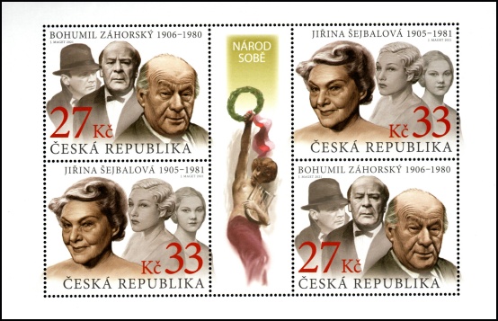 Čeští herci a herečky Bohumil Záhorský a Jiřina Šejbalová Čeští herci a herečky Bohumil Záhorský a Jiřina Šejbalová