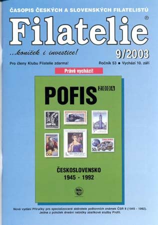 Filatelie číslo 9/2003 Filatelie číslo 9/2003