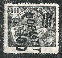 Filatelistická Revue 2/1929: 600 haléřová známka hospodářství a věda se svislým přetiskem Filatelistická Revue 2/1929: 600 haléřová známka hospodářství a věda se svislým přetiskem