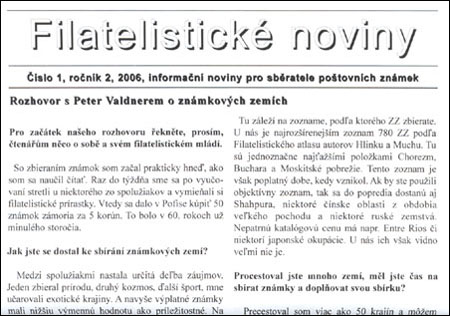 Filatelistické noviny 1/2006 Filatelistické noviny 1/2006